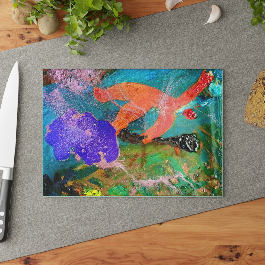“The Sinking of the U.S.S. Maria” Glass Cutting Board