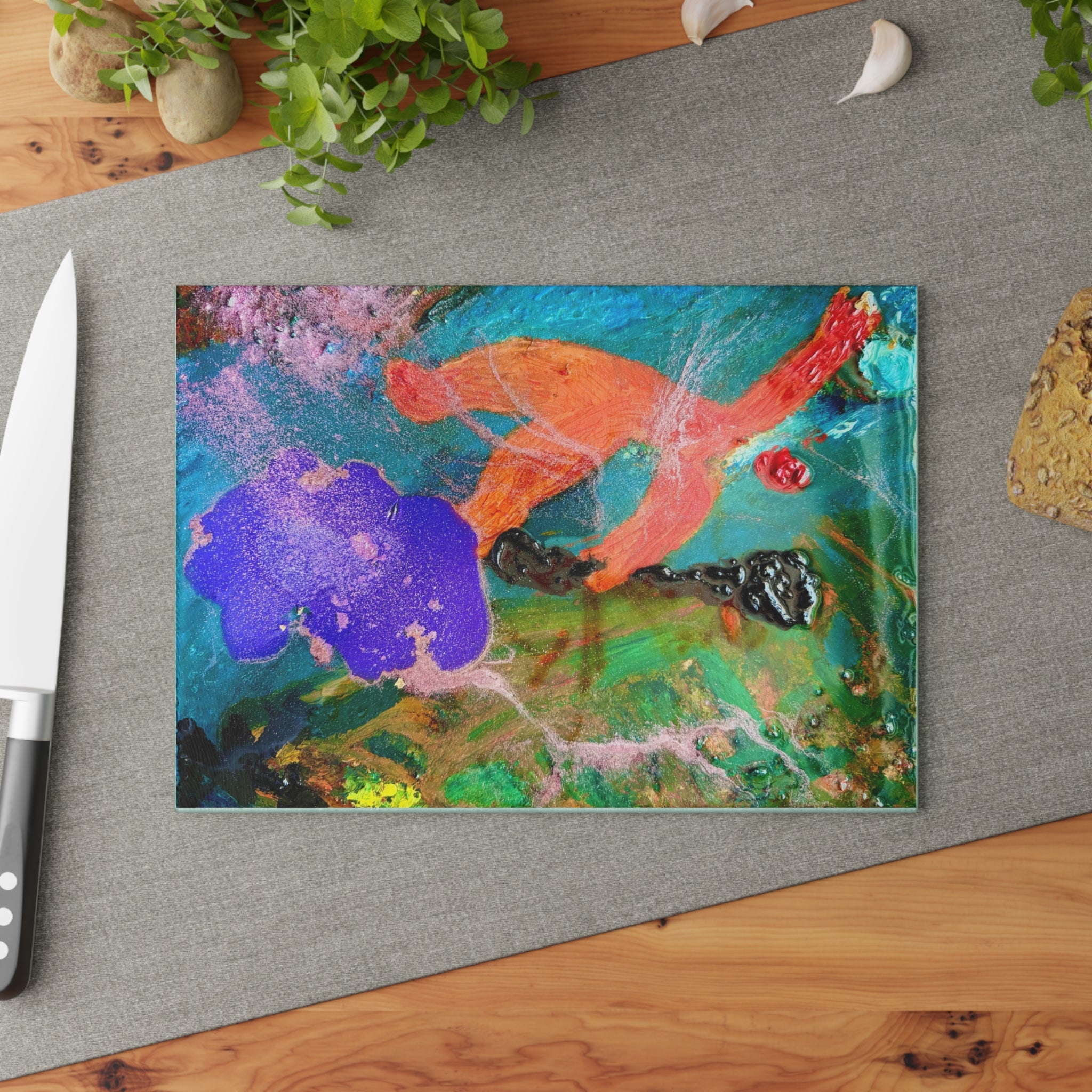 “The Sinking of the U.S.S. Maria” Glass Cutting Board