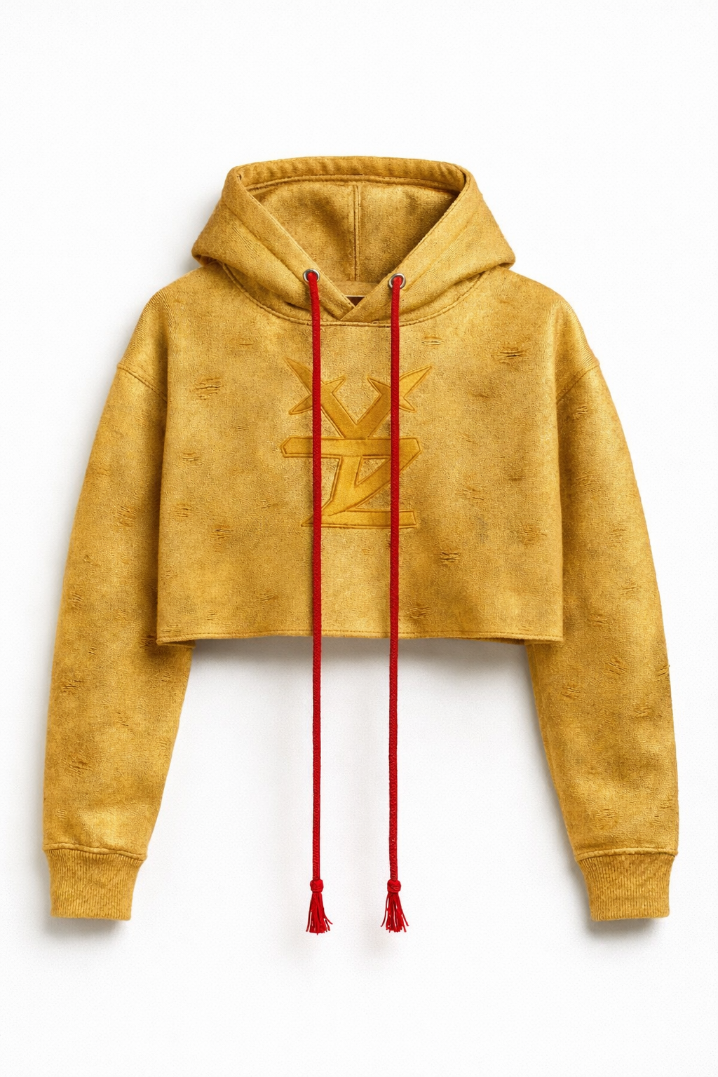 Gold crop hoodie