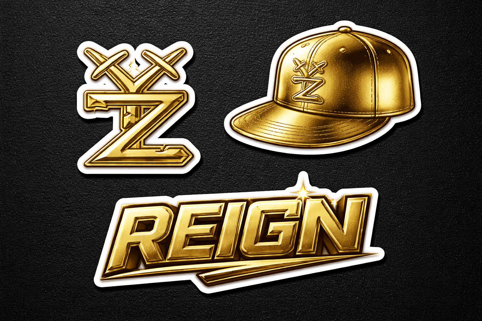 Gold Stickers (3 pack)